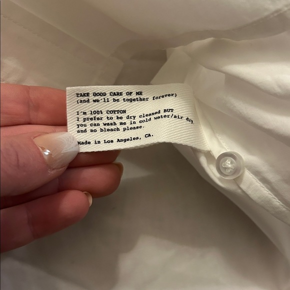 CISSA THE SHORTY SHIRT IN OPTIC WHITE XSMALL SMALL - Picture 4 of 4